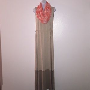 Color Blocked Maxi Dress