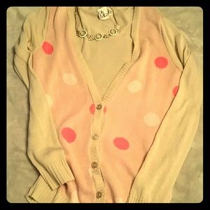 Cardigan, pink detail