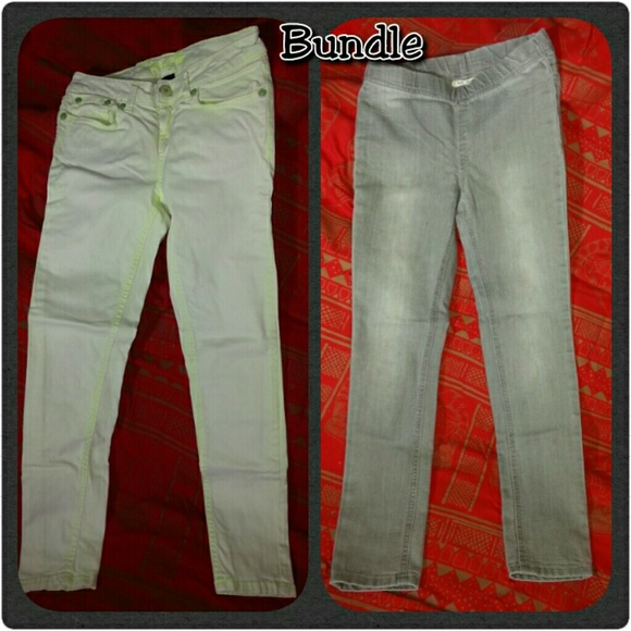 Request Jeans (green) and Cherokee (gray) Other - Bundle - Girls 2 pair of jeans. Request Jeans (green) and Cherokee (gray) Other - Bundle - Girls 2 pair of jeans.