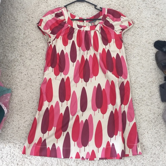 Orla kiely pink and red dress