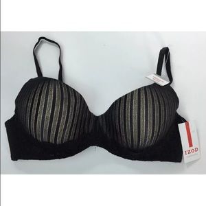 New izod black padded wired bra size 36C