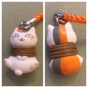Japanese Orange Cat Cell Phone Charm