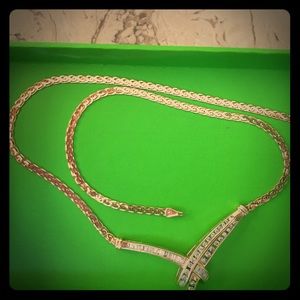 14 K yellow gold & diamonds necklace