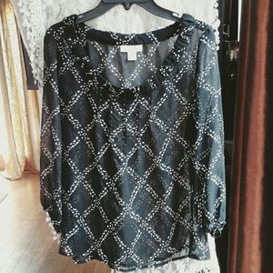 Elegant Chiffon Print Blouse