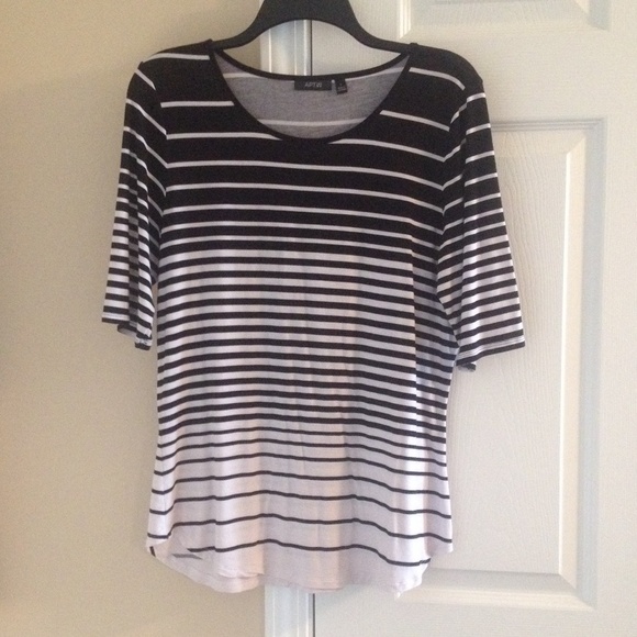 Blk and white striped shirt. WORN ONCE!