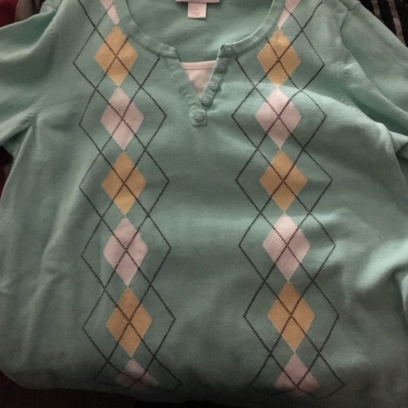 Christopher and Banks Argyle Sweater-Shirt