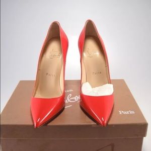Rare New Christian Louboutin Patent poppy red