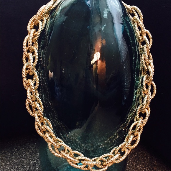 Gold statement necklace
