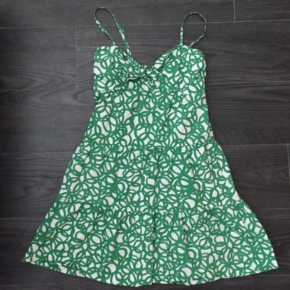 Banana Republic green and white dress