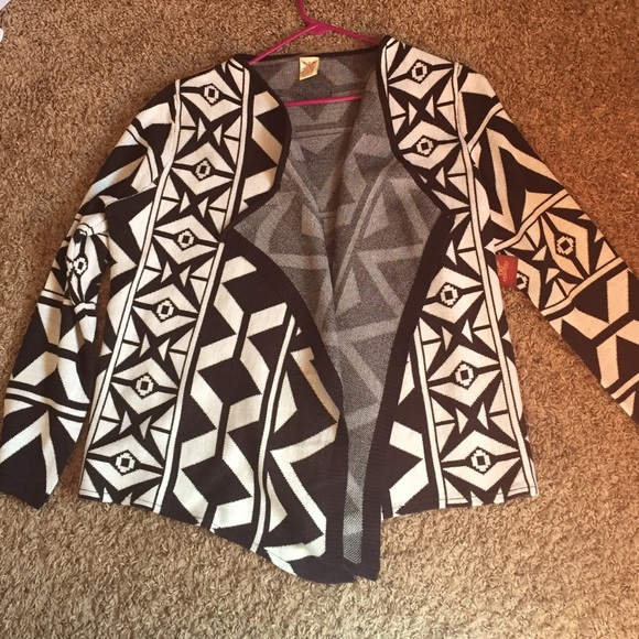 Final reduction !! Geometrical waterfall Cardigan