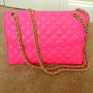 Rebecca Minkoff Quilted Affair Neon Pink Bag