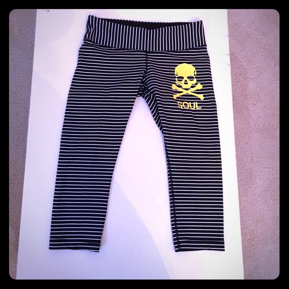 SoulCycle Lululemon rare striped leggings-worn 1x!