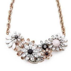 Faux Gem Floral Statement Necklace