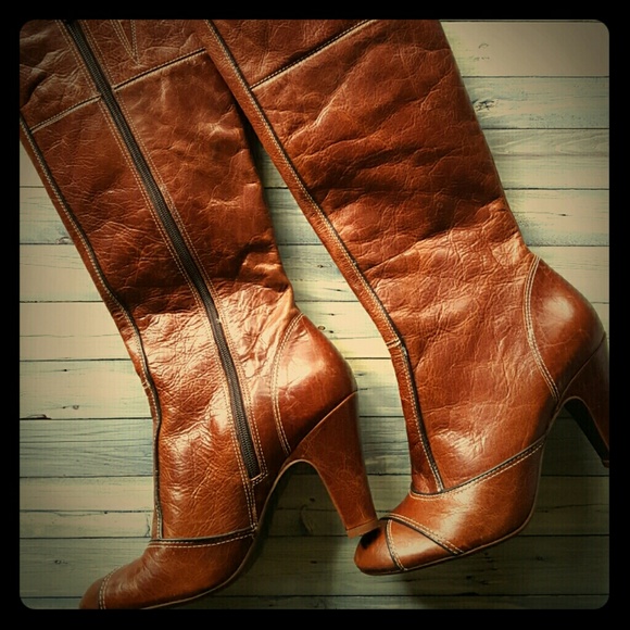 Dr Scholls illusion brown leather boots