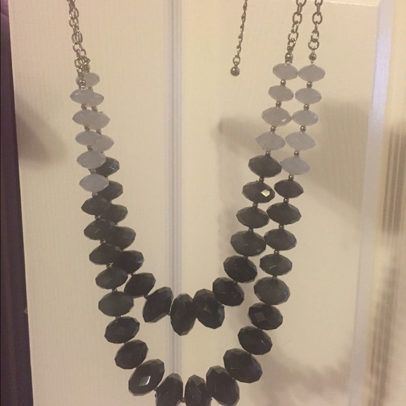 Grey and black necklace