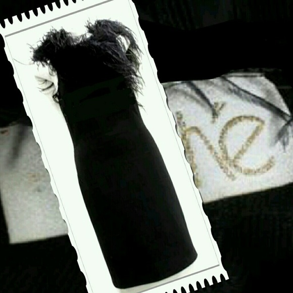 Midi/Bodycon Off shoulder feathers MAKE OFFERS!!