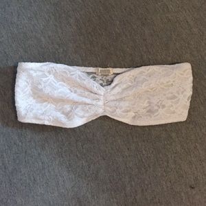 white lace bandeau