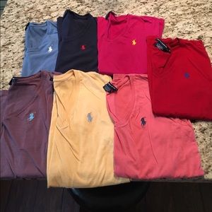 Polo V-necks (lot of 7)