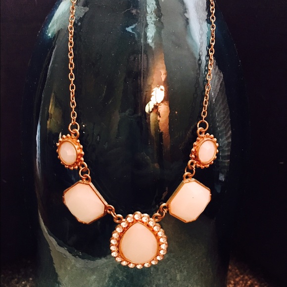 Pink and gold statement necklace