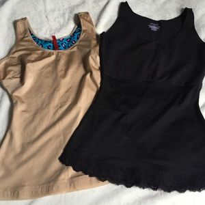 SPANX bundle, nude and black tops