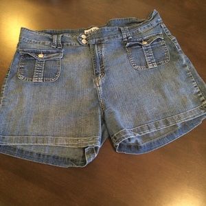 Deb plus denim shorts