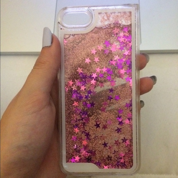 Shop Jeen Glitter Water Pink Star Iphone 5 Case