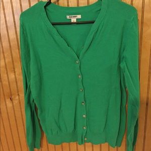 Old Navy green cardigan