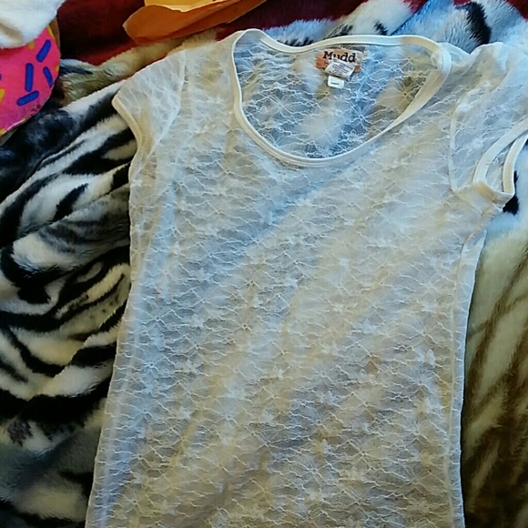 See threw net lace shirt