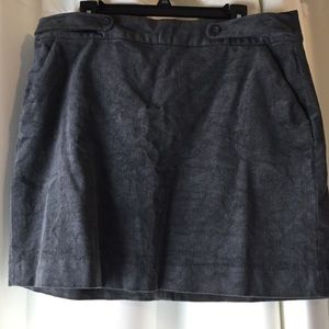 Gray Banana Republic Corduroy Pencil Skirt
