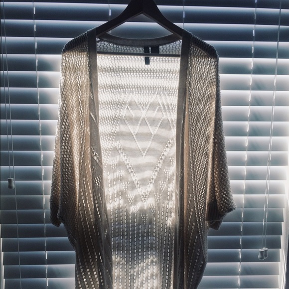 Crocheted Ivory Kimono/Cardigan