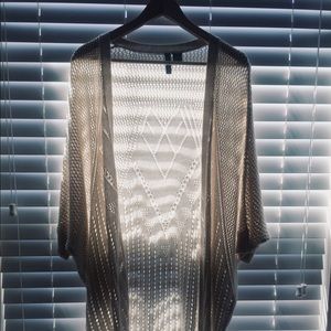 Crocheted Ivory Kimono/Cardigan