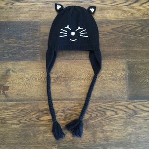 Foxy knit black cat hat