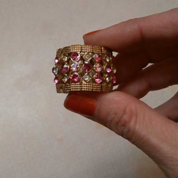 Pink & iridescent ring