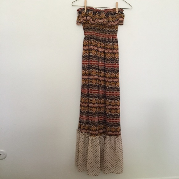 Paisley Strapless Dress