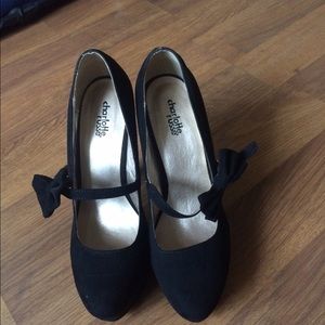 Suede bow heels- Charlotte Russe