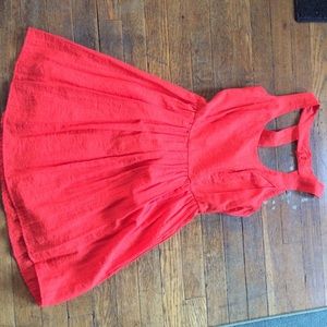 Fit and flare dress with cut out back