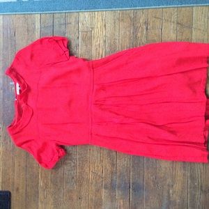 Madewell red Peter Pan collar dress