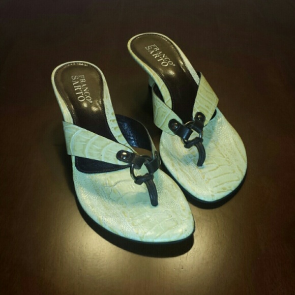 **sold** Franco Sarto snake skin heels