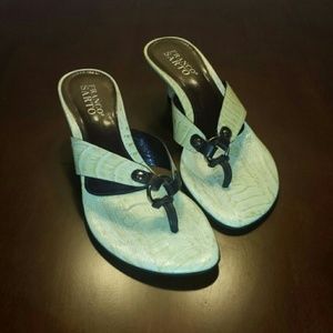 **sold** Franco Sarto snake skin heels