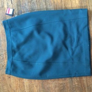 Bottle green pencil Halogen skirt