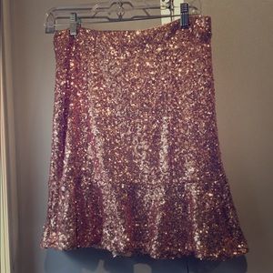 Never worn pink sequence skirt
