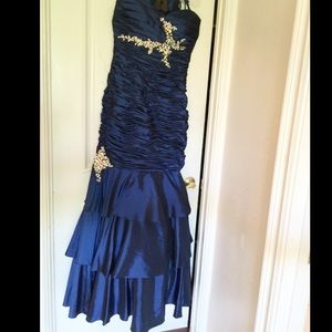 Blue evening gown, new, never worn. Mermaid style.
