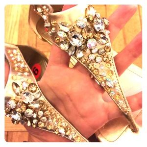 Final sale ‼️BCBGeneration Gold Wedge Thong