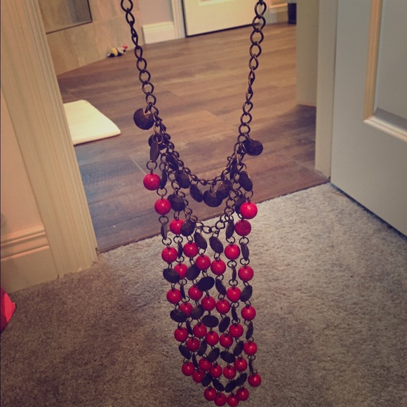 Pink beaded necklace