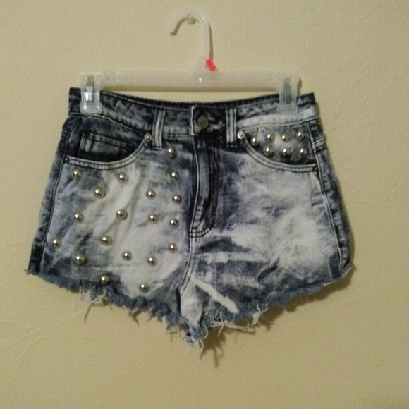 High waist jean shorts