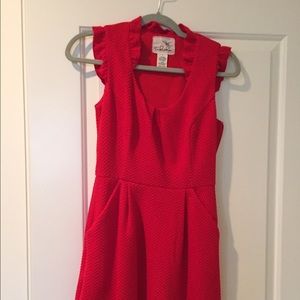 Red Anthropologie Tabitha dress