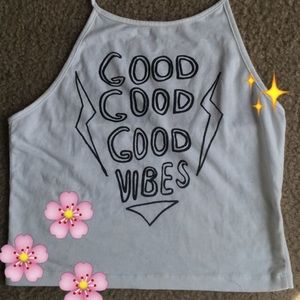 Brandy Melville "Good Good Good Vibes" Halter