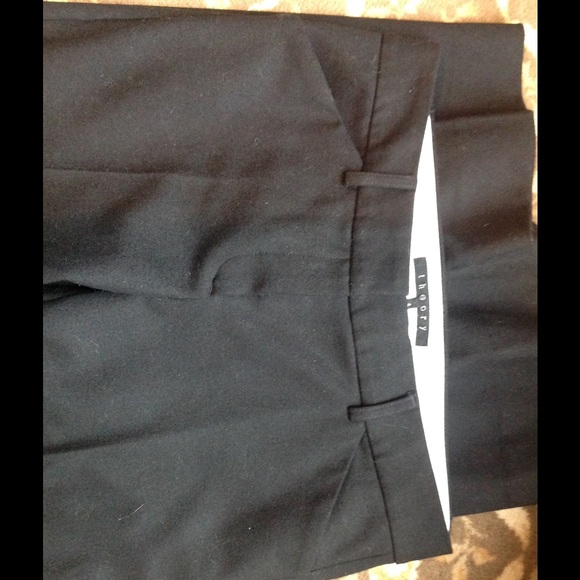 Front of theory black wool pants - Picture 1 of 2