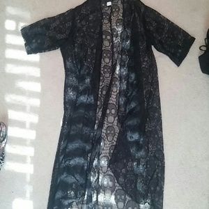 GYPSY WARRIOR Lace Skull Kimono - One Size