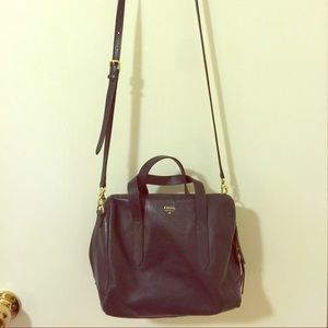 Fossil Sydney Satchel Dark Blue
